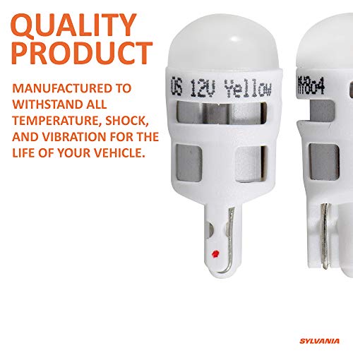 Sylvania Zevo 194 T10 W5W Amber Led Bulb, (Contains 2 Bulbs) #TOP7