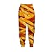 Patata Unisex Pantalones 3D Print Patatas Fritas Pantalones de Hip Hop de la Calle Ocasionales Flojas Deportes Fitness Elastic Trajes Beige M
