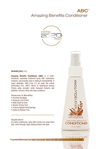 Smartsolutions Amazing Benefits Conditioner, 4 Oz | Prevents Breakage | Tames Frizz | Gluten & Paraben-Free #TOP3
