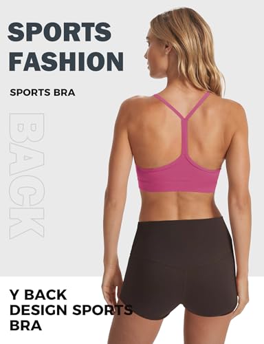 Image of Buauty Sports Bra for Women, Y Back Bralette, Light Support Backless Workout Bra with Removable Pads for Yoga Pilates Gym