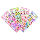 Lindas pegatinas 3D | Pegatinas de purpurina 3D lindas impermeables | SDiary diario, taza, botella, hígado: el diseño lavable, resistente a la luz, para teléfono móvil, portátil, congelador y