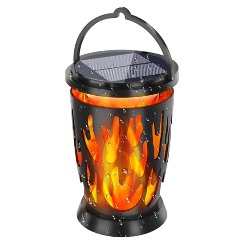 Farol solar | Luces farol exterior con llama trémula | Iluminación ambiental decorativa para jardín, , terraza, paisaje, fiesta