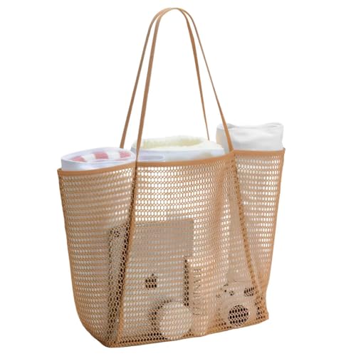 Bolsa Feminina Alça Ombro Praia e Piscina, Grande Capacidade - Moda Verão Transparente, Resistente a Viagem e Piscina.