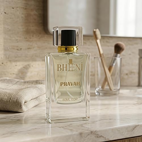 Image of Pravah Eau De Parfum Unisex | Bergamot Patchouli Aquatic Perfume | Long Lasting EDP 60ml | Fresh Daily Wear Fragrance | Unisex Gift
