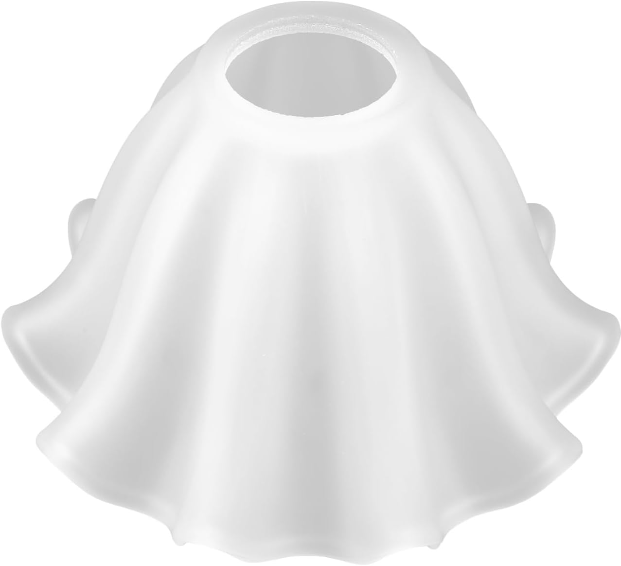 Small Flower Glass Lamp Shade, White Frosted Glass Floral Art Lampshade Tulip Ceiling Lights Shades Modern Style Ceiling Tulip Lampshade for Table, Floor Lamp, Chandelier (4 Inch)