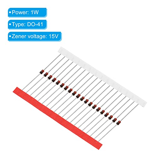Patikil Zener Diode, 20 Pcs 1W Zener Diode Assortment 15V Do-41 For Production, Experiments #TOP3
