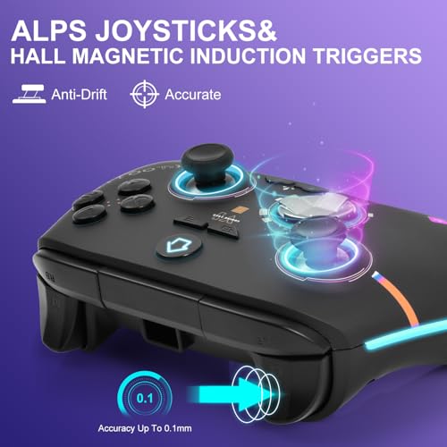 Adhlek Xbox Controller Wireless, Xbox One Controller- Alps Joysticks- Hall Triggers- Easily Pair & Switch Between Devices,Mappable - Turbo- Rgb Light-Compatible With Xbox Series X thumb #1