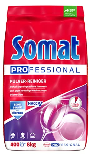 Somat Professional Pulver (8 kg), Spülmaschinenpulver im Vorratspack, Spülmittel Großpackung für die Industriespülmaschine, entfernt...