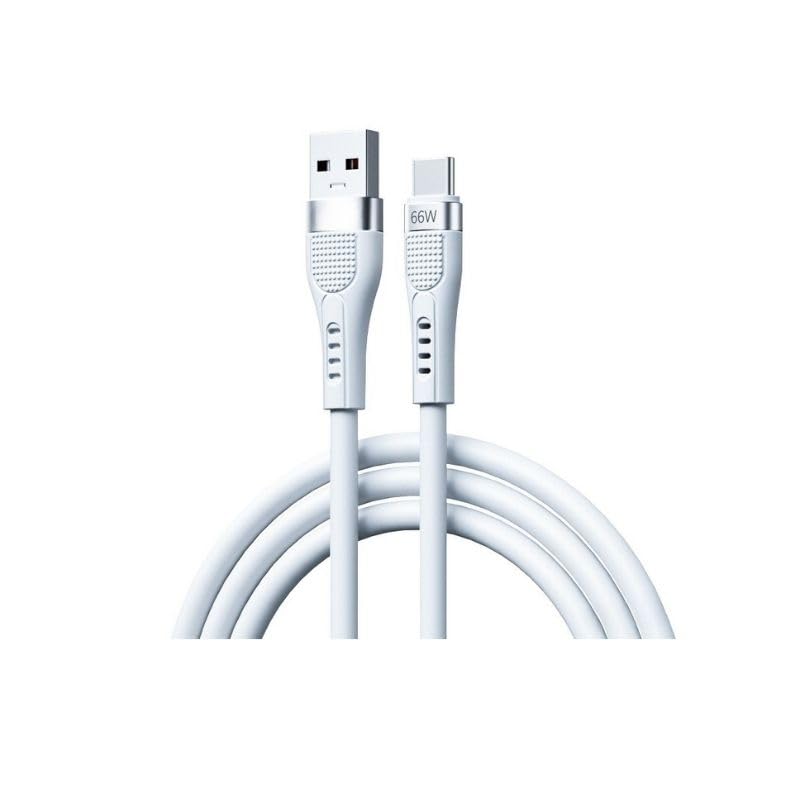 PDATeknoloji 66W Type-C Hızlı Şarj ve Data Kablosu 1.3m Beyaz AZ-B02a