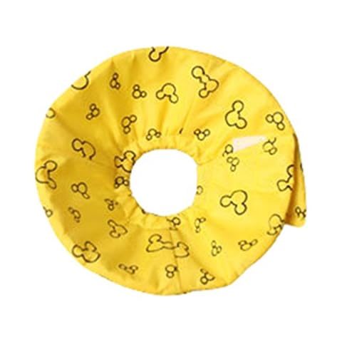 JEELINBORE Niedlich Bequem Stoffkragen Schutzkragen Tierhalskrause Halskrause für Kleintiere Hamster (Gelb, Durchmesser: 5cm) Cover