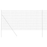 vidaXL Euro Valla Gris 1 x 10 m Hierro recubierto de PVC, pantalla impermeable duradera