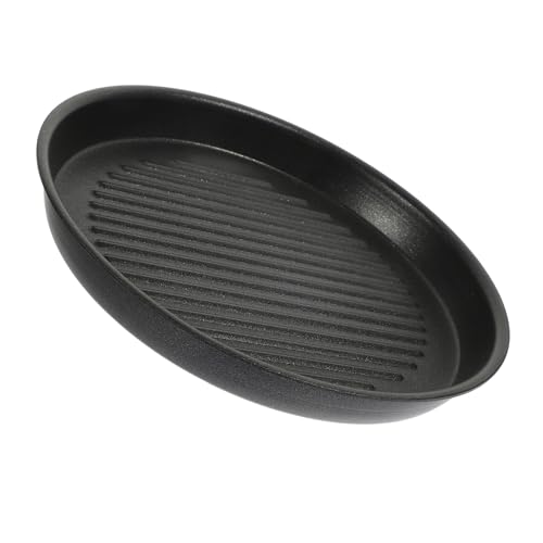 Toyvian Plancha para Bistec y Plato para Pescado de Aluminio, Sartén para Asar Calentamiento Uniforme, Compacta y Duradera, Adecuado para Camping y Barbacoas al Aire Libre
