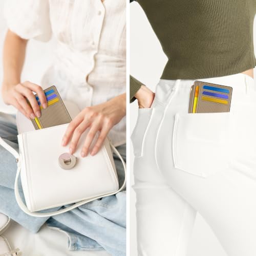 Image of Tipmile Mens RFID Wallet, Small Slim Business Credit Card Holder, Mens Gift | Mini Tiny Cute ID Case, Minimalist Zipper Pocket Wallet, Thin Coin Purse, Fathers Gift