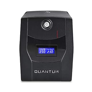 EPYC Quantum – Onduleur pour PC, Puissance 1500VA/900Watt, UPS pour Ordinateur, 5 Prises (2 x Schuko + 3 x IEC), Écran LCD, UPS Line Interactive
