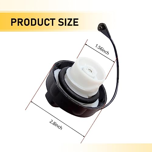 ZKFAR Pack-1 Fuel Tank Filler Cap, Car Gas Cap, Replace 52030377AB 5278632AG, for Chrysler Fuel Tank Cap Dodge Fuel Tank Cap (Black) - Image 3