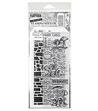 Tim Holtz Collection Stamper's Anonymous Tim Holtz Brick and Stones with Mushrooms Mixed Media Stamp and Stencil Set THMM112