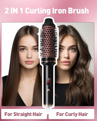 B.ZSSY Modelador de Cachos Redondo com Escova de 1,5 Polegada - Turmalina Cerâmica Aquecida Iônica c