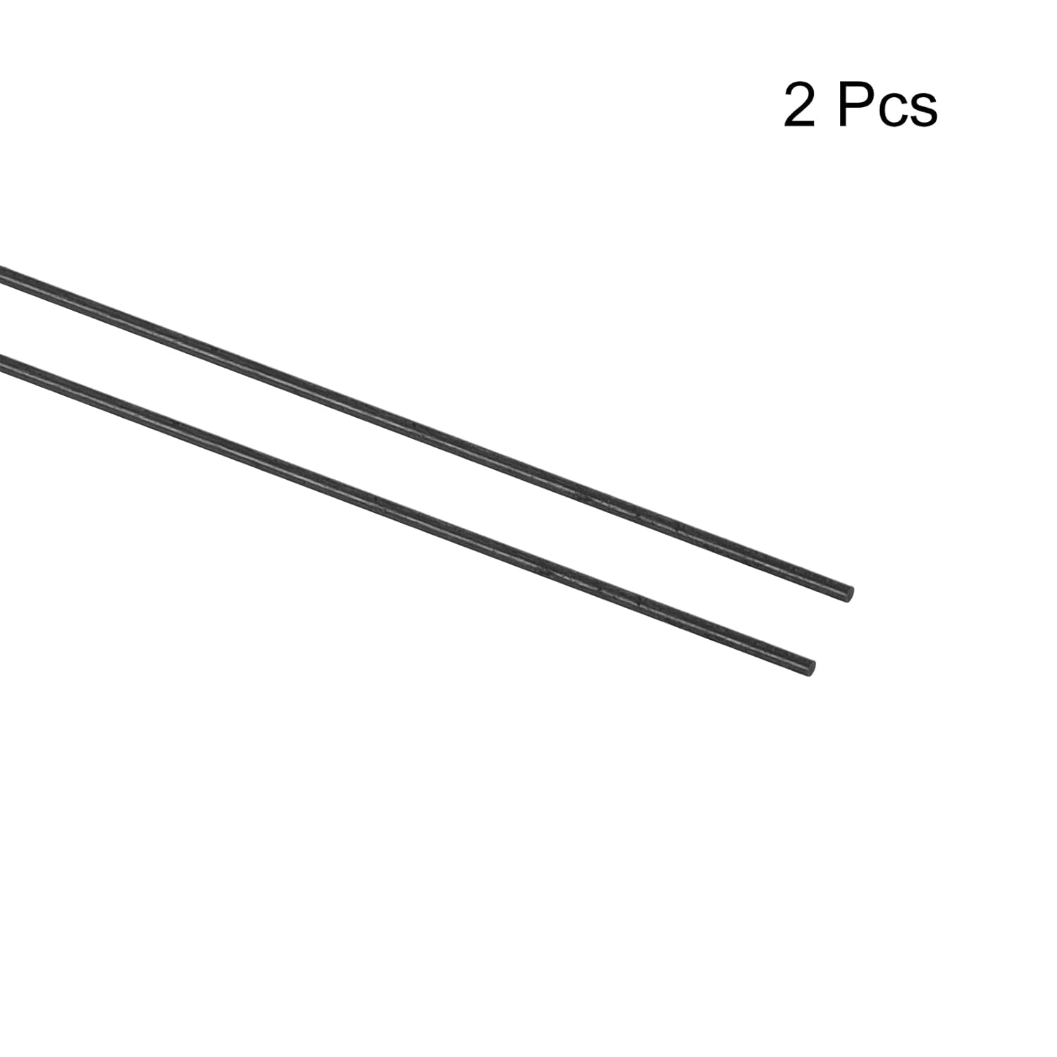 MECCANIXITY Carbon Fiber Rod, 0.5mm x 300mm for RC Plane DIY Tool Wing Tube Quadcopter Arm, Pack of 2