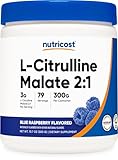 Nutricost Malate de L citrulline 2:1   300 g   3 g de malate de L citrulline par portion, sans gluten, sans OGM, végétalien (300 g, framboise bleue)