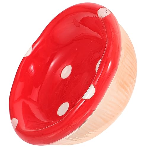 Mikikit Ceramic Hamster Bowl Non Tip Design Food Container for Hamsters Chinchillas and Pets Easy to Clean and Feeding Dish for Daily Use