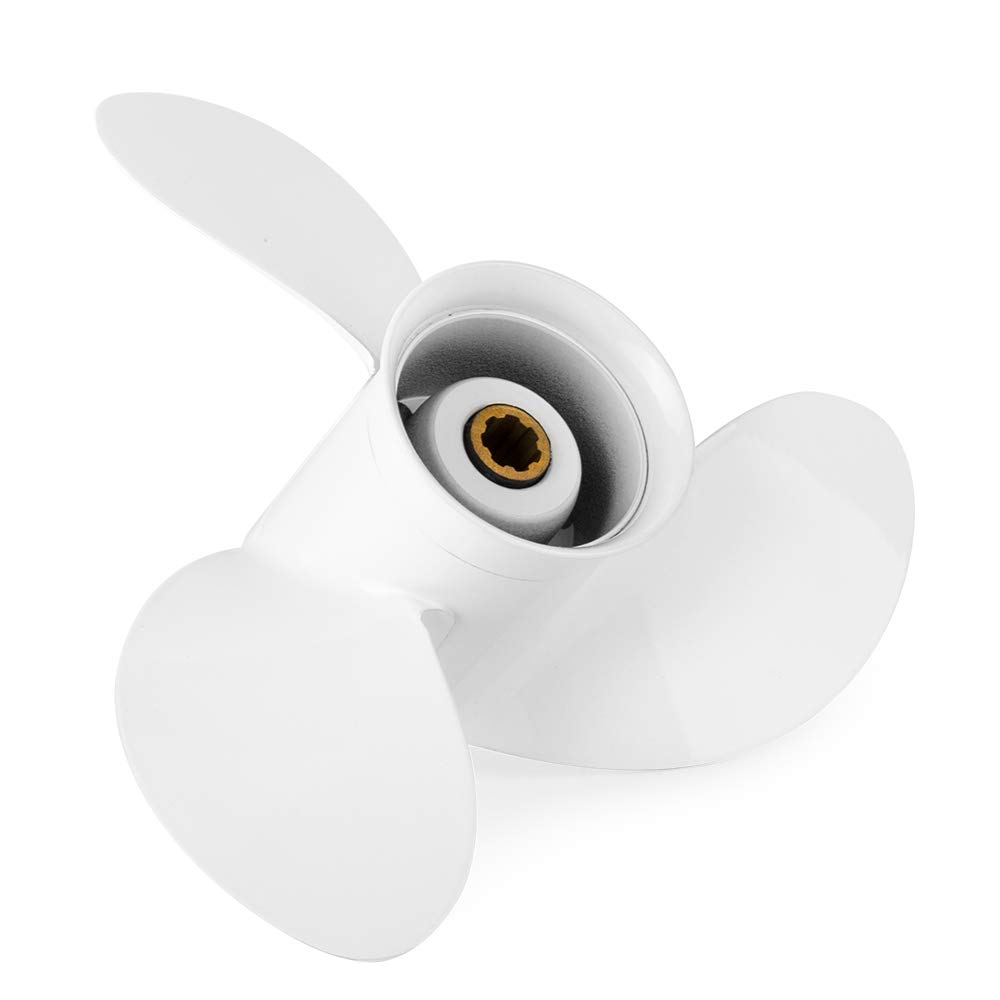 VQPROPs Aluminum 8 1/2 x 8 1/2 Outboard Boat Propeller fit Yamaha Engines 5-8HP,7 Spline Tooth 3 Blade,OEM Parts No.6G1-45941-00-00,RH