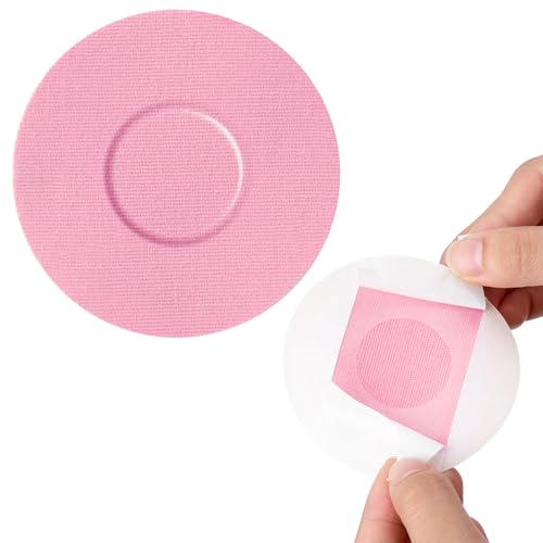 20 Stück Freestyle Libre 2 Überpflaster, wasserdicht Klebepflaster Freestyle Libre 2 Rund Over-Patch selbstklebende Flicken, langlebig für 7 Tage Pflaster für Freestyle Libre 2 Sensor （Rosa）