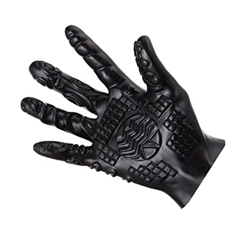 Simple love Guanti da Massaggio, 1 pz Guanti da Massaggio flirtare Morbido Nero, 11x21cm Donne da Donna a Costine Guanti inastrino, Strumento per Il Corpo Massaggio per Femmina Maschile