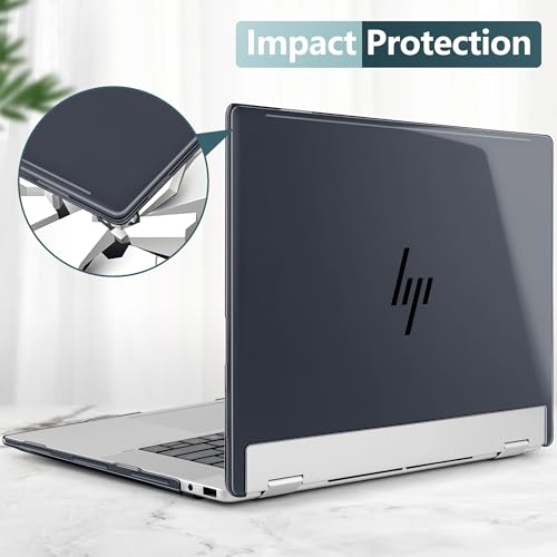 Crystal Clear Case for HP Envy x360 16-inch 2-in-1 Laptop 2024, Lightweight Hard Shell with Scratch-Resistant Protection, Precise Cutouts, Easy Installation, with Ventilation & Anti-Slip Feet, Black by Batianda - Image 4