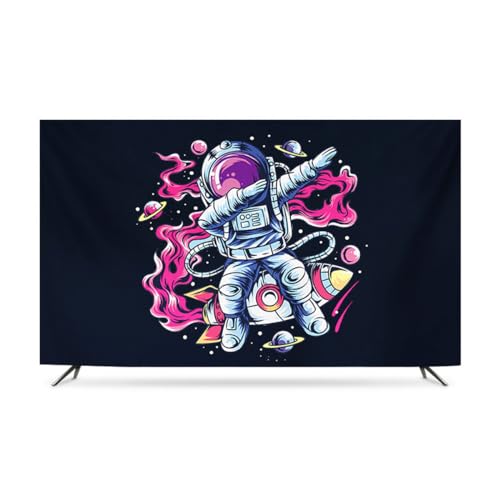 VUT Tv-staubschutz, Elastisch, Chinesischer, High-end, 32 Zoll, 42 Zoll, 43 Zoll, 55 Zoll, 50 Zoll, 65 Zoll, 75 Zoll, 85 Zoll, Zum Aufhängen, Tv-Abdeckung, Stoff, Online-berü(Size:47IN,Color:B)