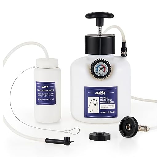 Orion Motor Tech Pressure Bleeder, 2.5L Pressure Brake Bleeder with 43.5mm Adapter, 2.6qt Power Brake Bleeder with 500mL Brake Bleeder Bottle Compatible with Chrysler Jeep Cherokee Wrangler Liberty