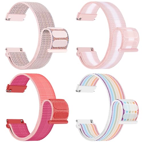 LYYLTX Nylon Uhrenarmbander 20mm 22mm Armband für Herren Damen Ersatzband Schnellverschluss Smartwatch Sport Uhren Ersatzarmband Einstellbares Soft Breathable Watch Strap