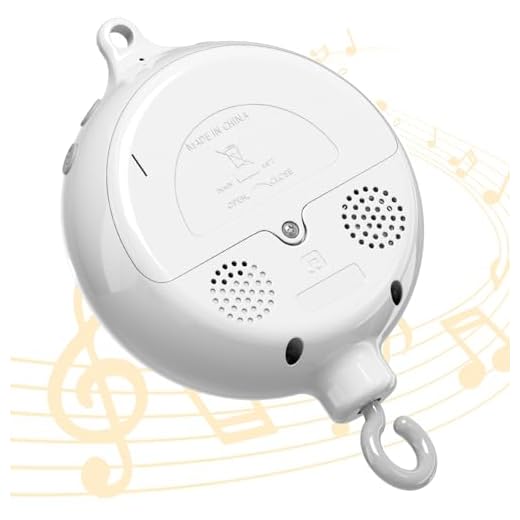 FEISIKE Crib Mobile Motor with 35 Lullabies& 3 Modes Baby Music Box Spinner