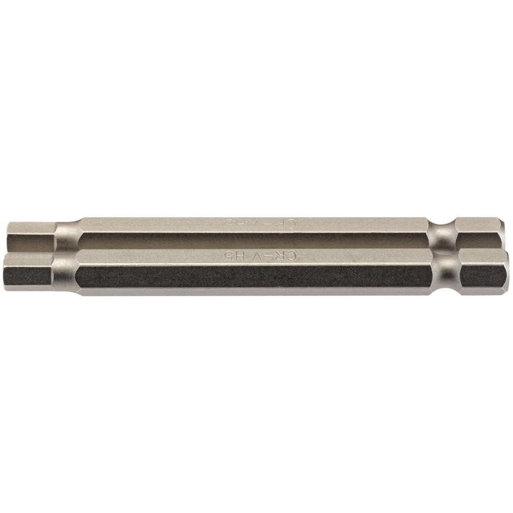 Draper 64322 Hexagonal Insert Bit 5mm 1/4"" Hex 75mm Long (Pack of 2)