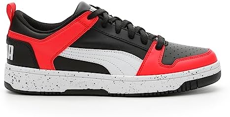 PUMA Men's REBOUND LAYUP LOW SPECKLE Sneaker, Puma Black-Puma White-High Risk Red, 6.5 | Image 3