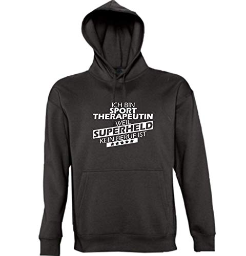 Sweat à capuche Ich Bin Sporttherapeutin noir XS pour rester au chaud actif