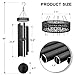 ASTARIN 48'' Wind Chimes for Outside Deep Tone - Large Windchimes with 6 Heavy Tubes, Outdoor Memorial Chimes Outdoor for Garden Hanging Décor,Sympathy Gifts，Black