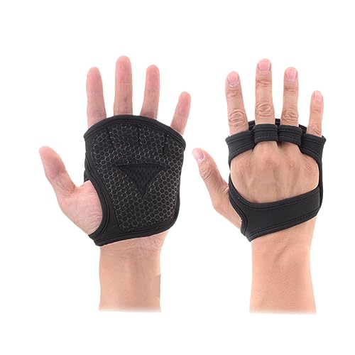 BESPORTBLE Guantes De Dedo para Entrenamiento Guantes Deportivos Antideslizantes y Transpirables para Gimnasio y Fitness para Levantamiento De Pesas y Cross Training Negro