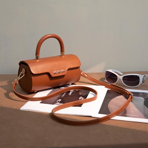 Image of Milan Chiva Top Handle Bag for Women Mini Barrel Crossbody Handbag with Adjustable Strap Elegant Small Purses | Small