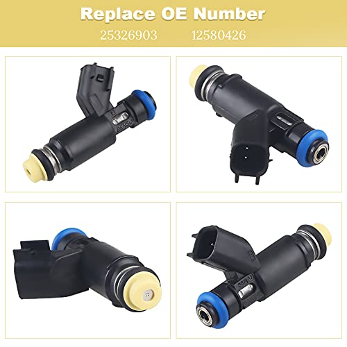 JDMON Fuel Injectors Compatible with Chevy Silverado Tahoe Suburban Avalanche Express 1500 GMC Yukon Sierra Savan 1500 5.3L 2002-2007 Replace 25326903 12580426 Pack of 8