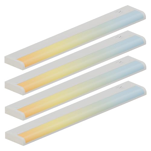 ZAGO 24 Inch Hardwired Under Cabinet Lighting - 5CCT Switchable, Undercounter Led Lights with Clamp...