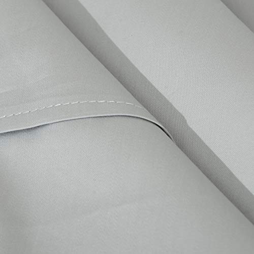 NTBAY 2 Pack 500 Thread Count 100% Egyptian Cotton Oxford Pillowcases, Super Soft and Breathable Euro Standard Pillow Cases | Hotel Quality Pillow Shams, 50x75 cm, Light Grey - Image 4