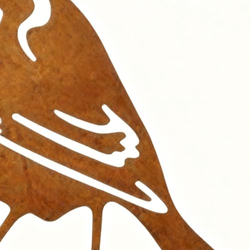 Statue rouillée résistante aux intempéries en forme de figurine d'oiseau - 7
