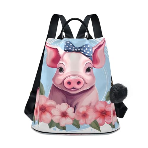 Sac à dos antivol sécurisé pour femme, style cochon tendance