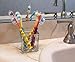Stesa Manual Kids Toothbrush - 5 Pack - Soft Bristles, BPA Free, Suction Cup for Fun Storage, Dust Covers Included - Boys and Girls Toddler Toothbrush - Age 3+, Yellow