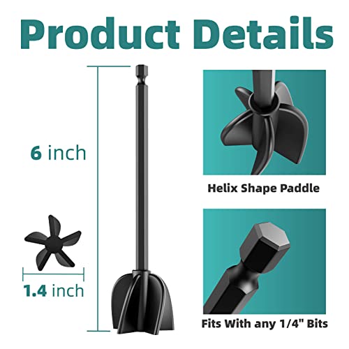 Istoyo Resin Mixer Paddles, Epoxy Mixer Attachment For Powerful Mixing, Reusable Paint Mixer, Paint Stirrer Drill Attachment For Resin, Silicone Mixing (Included 4 Pcs) #TOP5