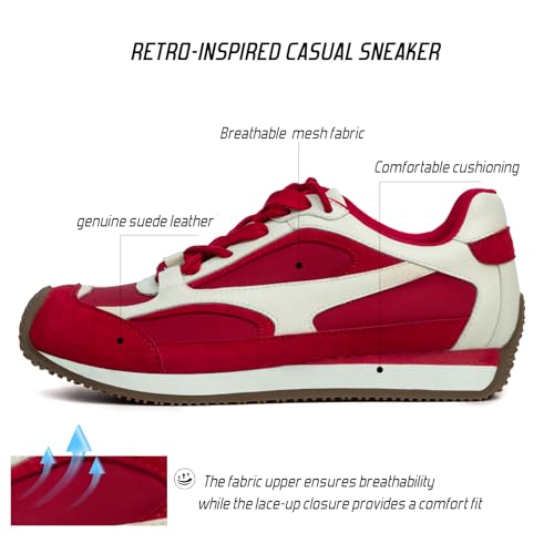 Image of Casual Sneakers for Women Lace Detail Elegant Ribbon Lace-Up Fashion Sneakers with Leather Upper Memory Foam Insole and Trendy Casual Shoes for Women