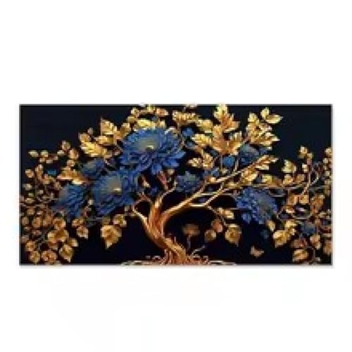 Peintures sur toile arbre à argent XINBAO 60x120cm avec cadre dorée - 3