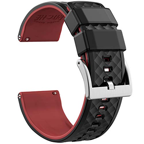 Ritche 22mm Silicone Watch Band Compatible with Samsung Galaxy Watch 3 (45mm) Samsung Gear S3 Classic Watch Quick Release Rubber Watch Bands for Men Women
