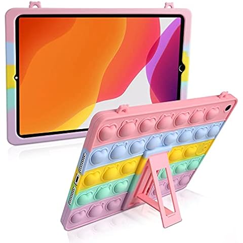 Vofolen Case for iPad 9th Generation Case 2021 iPad 8th Gen Case 2020 iPad 7th Gen Case 2019 iPad 10.2 Case with Kickstand Silicone Fidget iPad Case Table Cover for Kids Girls 10.2 Inch Cover