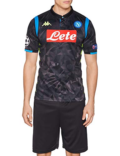 SSC Napoli Europa Gara Away, Camiseta de manga corta Hamsik Replica, Hombre, Negro, L